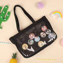 Load image into Gallery viewer, Japanese Lolita Transparent Shoulder Bag Canvas Single Side Transparency Handbag For Dango Badge Show Ita Bag JK Cosplay