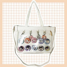 Load image into Gallery viewer, Japanese Lolita Transparent Shoulder Bag Canvas Single Side Transparency Handbag For Dango Badge Show Ita Bag JK Cosplay