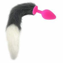 Load image into Gallery viewer, White Fox Tail Large Butt Plug ,Silicone Anal Plug Animal Tail Masturbation Devices,Cosplay Accessories,Crawls Paws ,Role Play