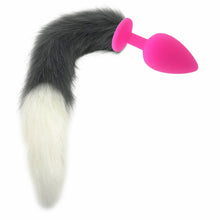 Load image into Gallery viewer, White Fox Tail Large Butt Plug ,Silicone Anal Plug Animal Tail Masturbation Devices,Cosplay Accessories,Crawls Paws ,Role Play