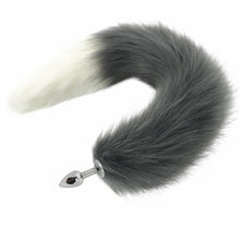 Load image into Gallery viewer, White Fox Tail Large Butt Plug ,Silicone Anal Plug Animal Tail Masturbation Devices,Cosplay Accessories,Crawls Paws ,Role Play