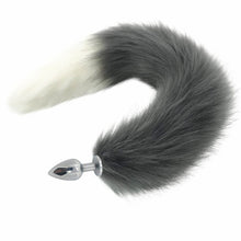 Load image into Gallery viewer, White Fox Tail Large Butt Plug ,Silicone Anal Plug Animal Tail Masturbation Devices,Cosplay Accessories,Crawls Paws ,Role Play