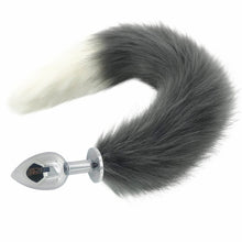 Load image into Gallery viewer, White Fox Tail Large Butt Plug ,Silicone Anal Plug Animal Tail Masturbation Devices,Cosplay Accessories,Crawls Paws ,Role Play
