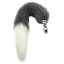 Load image into Gallery viewer, White Fox Tail Large Butt Plug ,Silicone Anal Plug Animal Tail Masturbation Devices,Cosplay Accessories,Crawls Paws ,Role Play