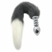 Load image into Gallery viewer, White Fox Tail Large Butt Plug ,Silicone Anal Plug Animal Tail Masturbation Devices,Cosplay Accessories,Crawls Paws ,Role Play