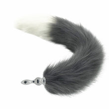 Load image into Gallery viewer, White Fox Tail Large Butt Plug ,Silicone Anal Plug Animal Tail Masturbation Devices,Cosplay Accessories,Crawls Paws ,Role Play
