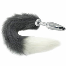 Load image into Gallery viewer, White Fox Tail Large Butt Plug ,Silicone Anal Plug Animal Tail Masturbation Devices,Cosplay Accessories,Crawls Paws ,Role Play